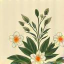 Stylized icon representing hands crafting a flower arrangement.